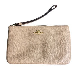 Coach Nude Leather Wristlet Wallet